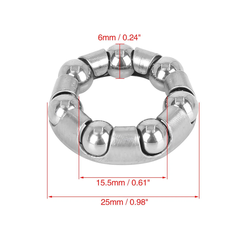 12pcs 25mm Ball Crank Bearings Rear Wheel Bearing Retainer for Bicycle