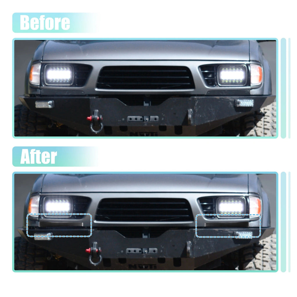 Front Headlight Bumper Grille Filler Pair for Toyota Land Cruiser (2008–2015)