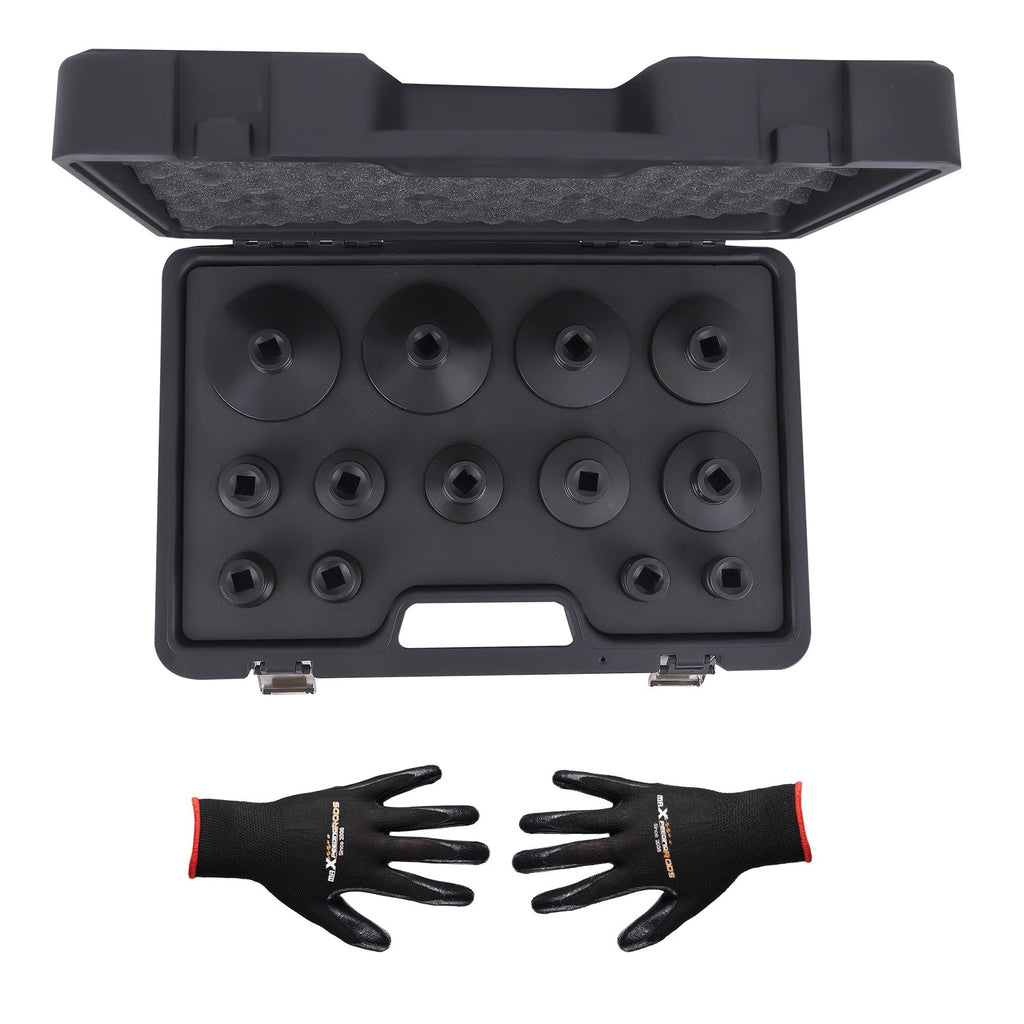 13pc 1/2" Dr Grooved Lock Nut Socket Set 60mm Long Deep Internal Teeth 18-80