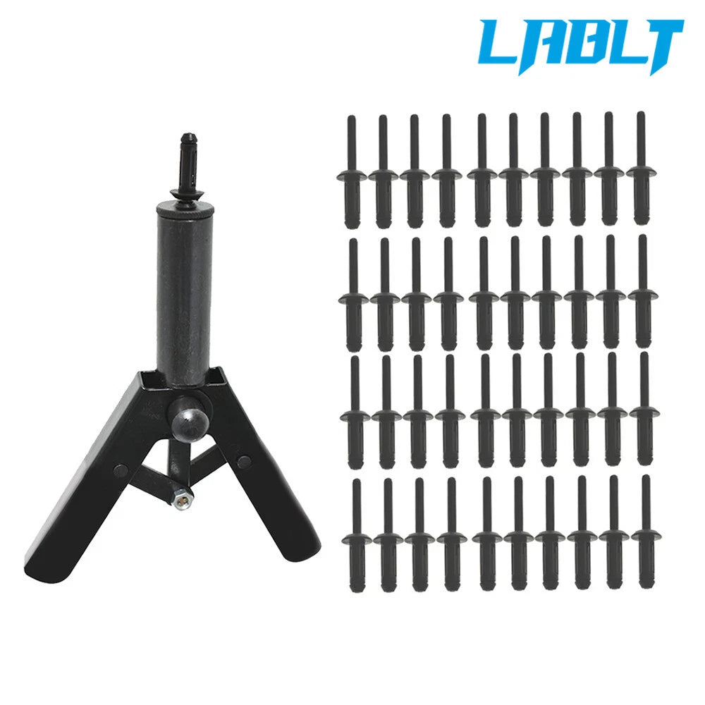41-Piece Plastic Poly Rivet Gun Kit for (Asorted)