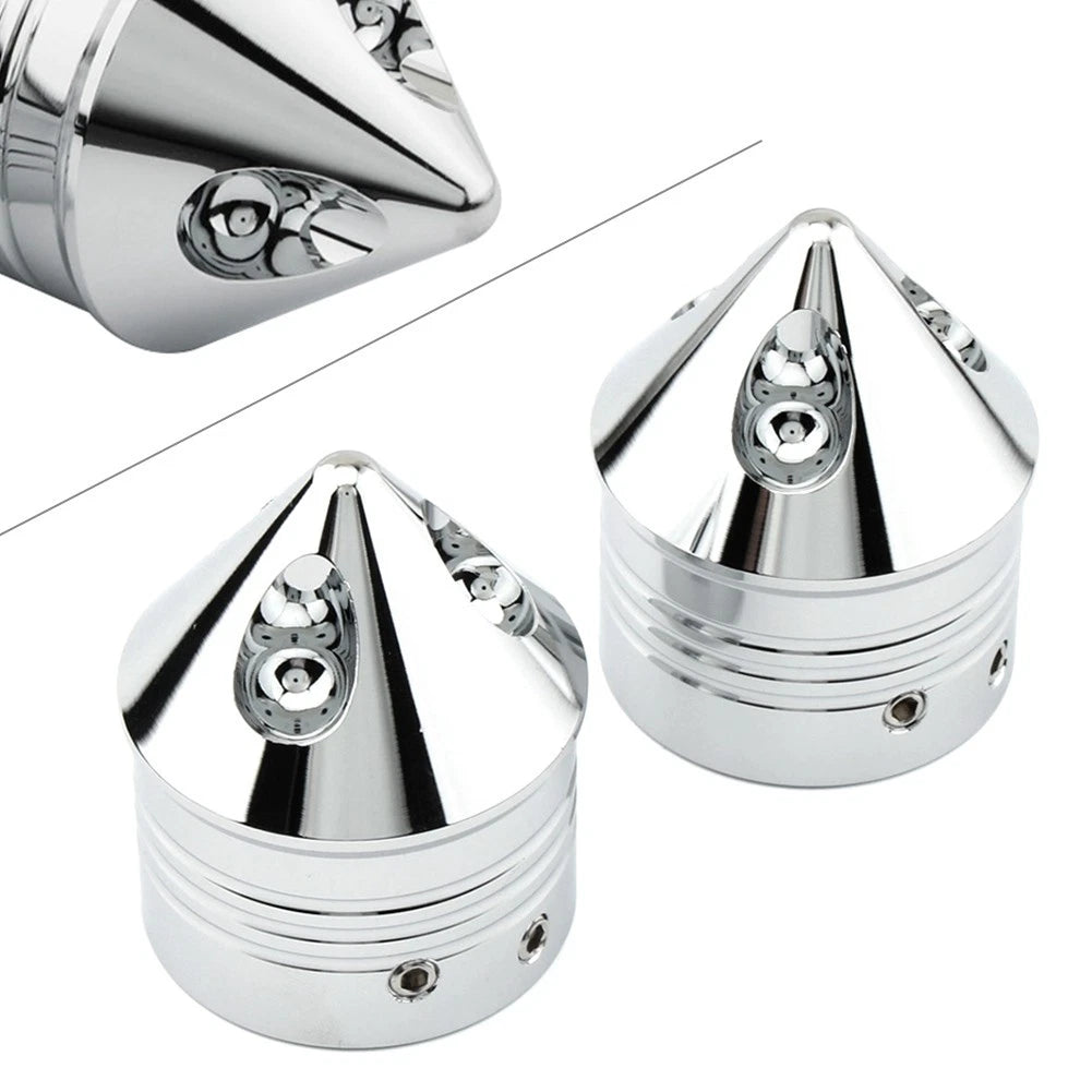 1 Pair Front Wheel Axle Nut Covers for Harley Touring Road Glide Dyna Softail