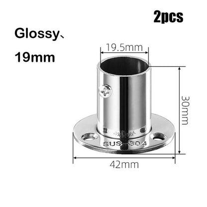 Set of 2 Heavy Duty Wardrobe Bracket End Support for Rail Rod Pole 1932mm