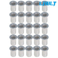 100X M6 6mm Flat Head Aluminum Rivet Nut for Various Applications
