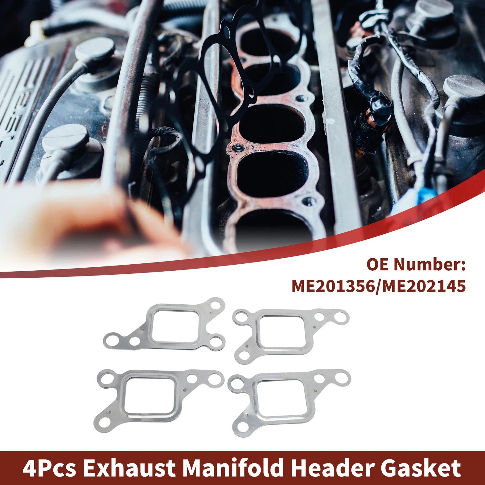 Exhaust Manifold Gasket Kit 4 Pcs for Mitsubishi L200 (1996–2005)