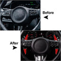 2X Red Steering Wheel Shift Paddle Extension for Kia K3 (2019–2023)