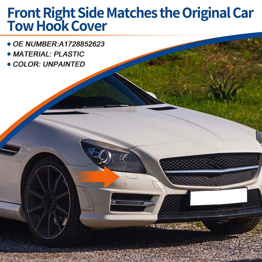 Front Bumper Tow Hook Cover Replacement for Mercedes-Benz SLK W172 (2012–2016)