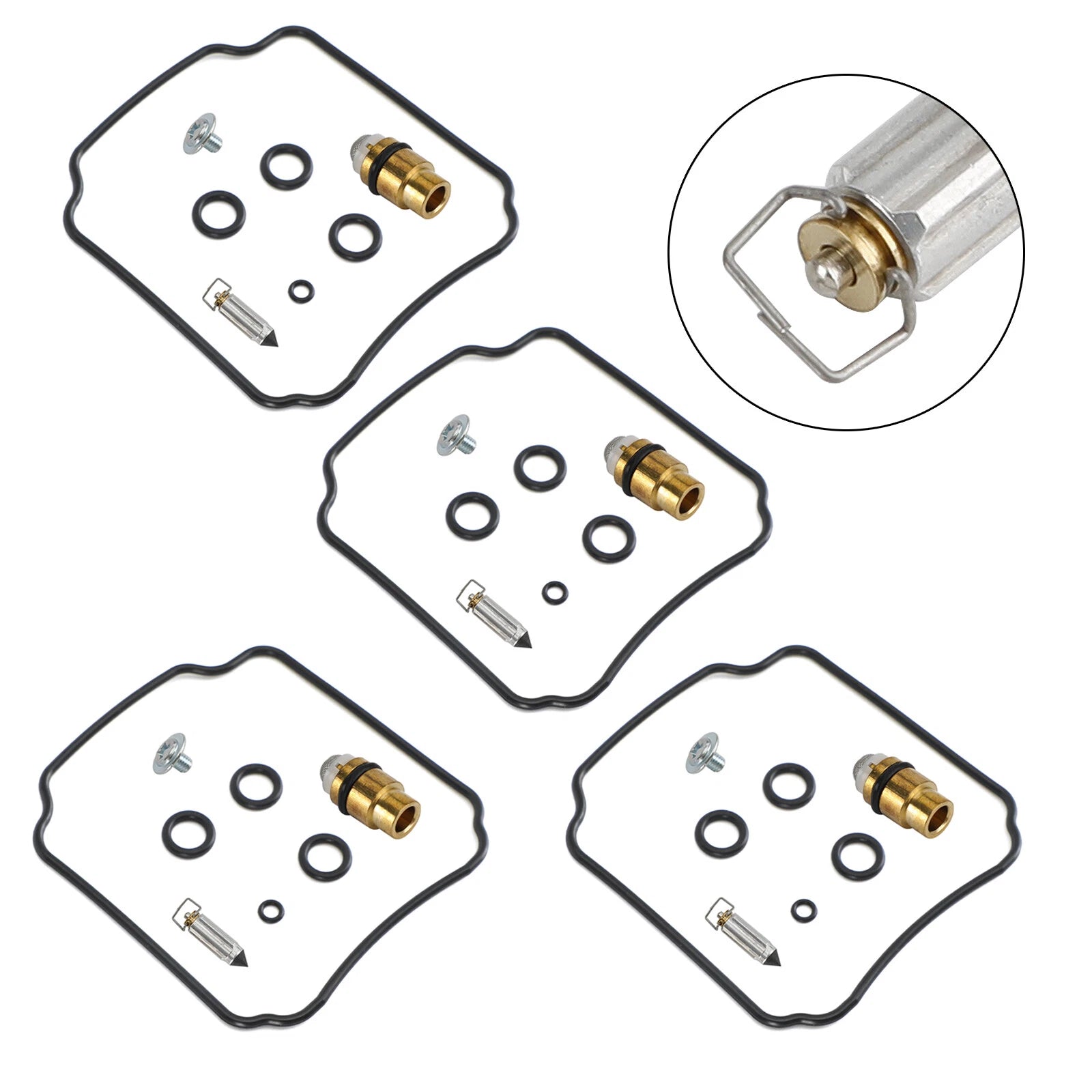 4X Carburetor Rebuild Repair Kit for Yamaha FZR400 (1988–1990) 1WG