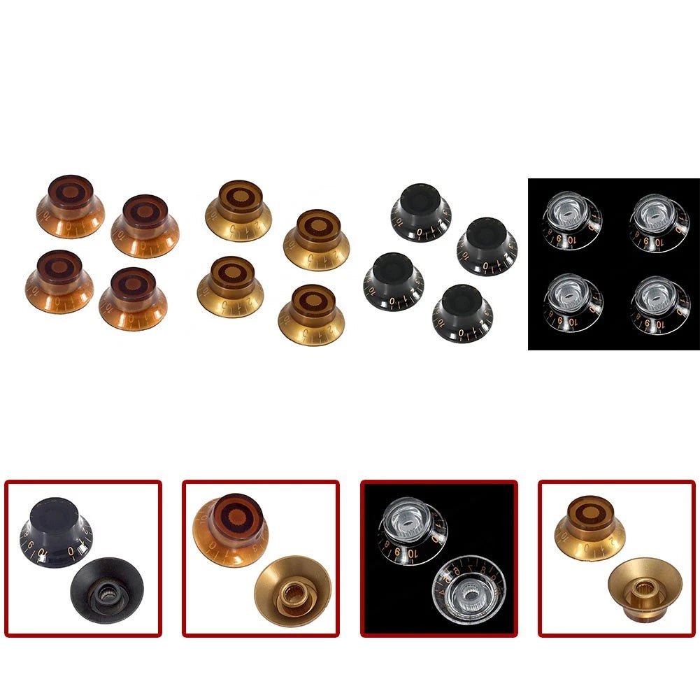 4X Guitar Knobs for Speed Tone Pots 6mm Diameter
