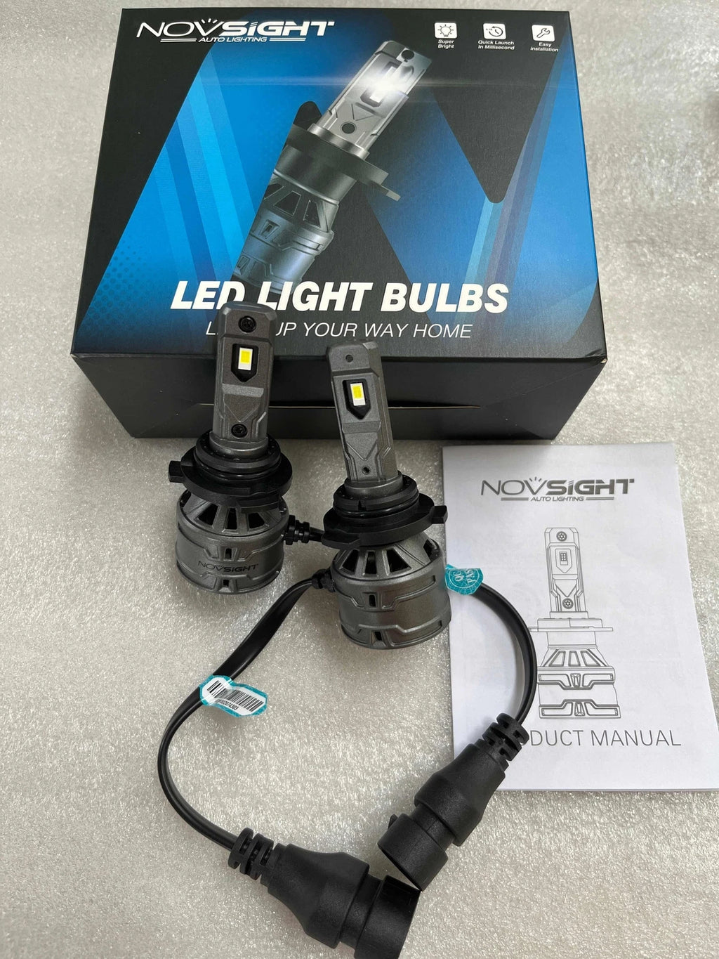 2X HB4 9006 LED Headlight Bulbs for Hi/Lo Beam Replacement