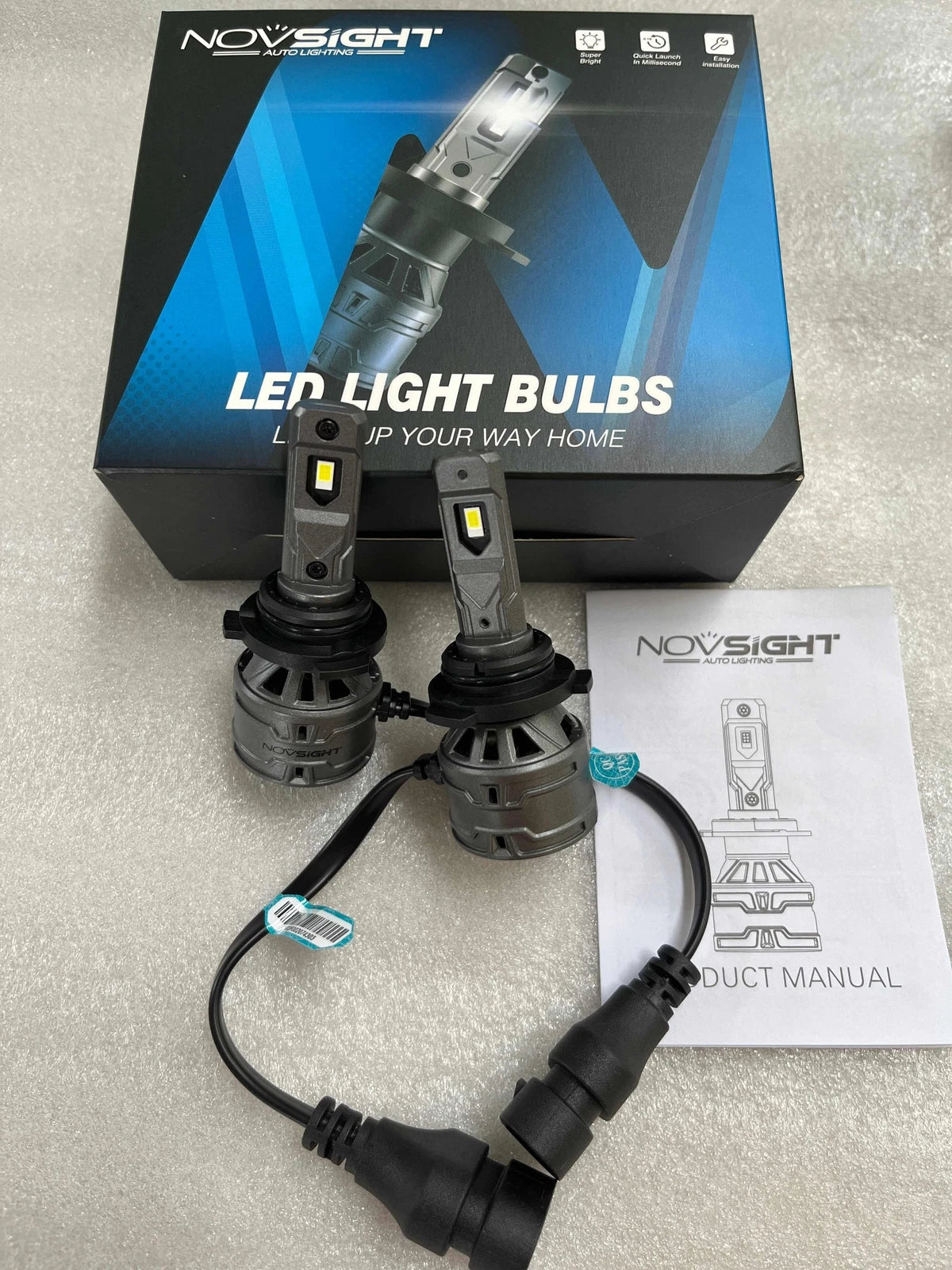2X HB4 9006 LED Headlight Bulbs for Hi/Lo Beam Replacement