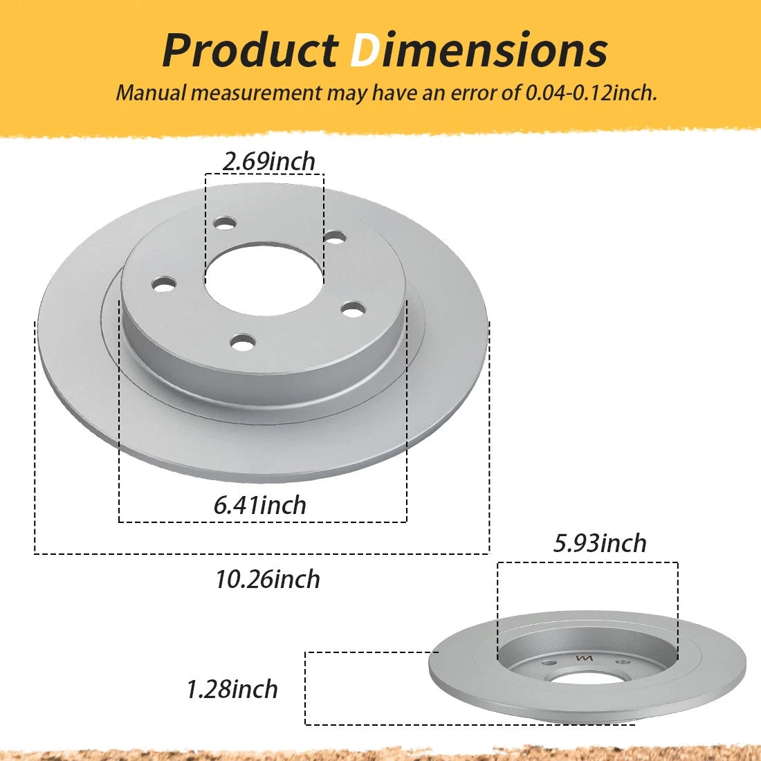 2X Rear Brake Rotors for Polaris RZR Pro R/RZR Turbo R/RZR Pro S 4 (2023–2025)
