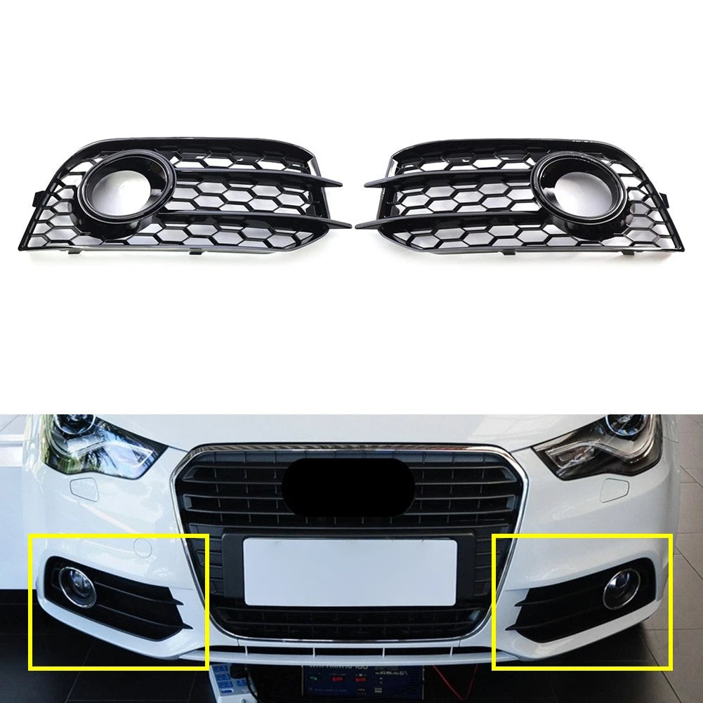 Fog Lamp Grill Cover for Audi A1 8X (2010–2014) Pair Gloss Black