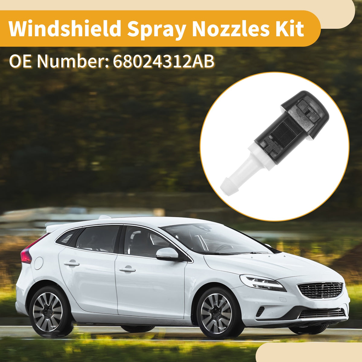 Windshield Washer Nozzle Kit for Chrysler 300 (2006–2010) with Gaskets