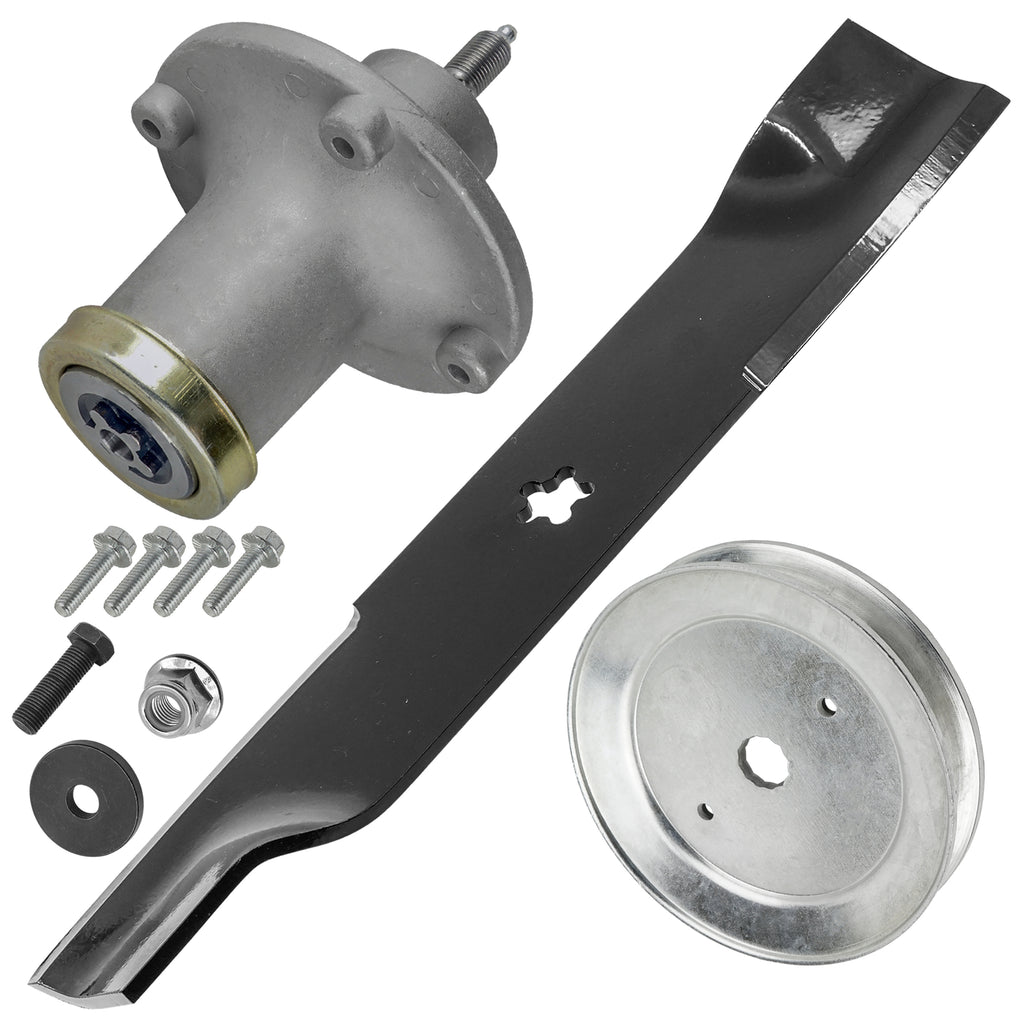 Deck Spindle with Pulley and Blade for Husqvarna Dixon 48 Inch (2000–2009)