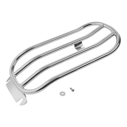 Chrome Solo Seat Luggage Rack for Harley Softail Fat Boy Breakout (2018–2025)