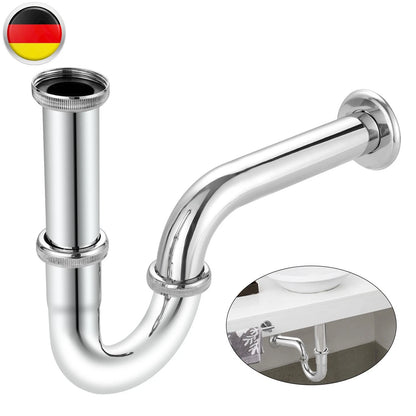 14" x 32mm Stainless Steel Waste Drain Valve Siphon for Sink