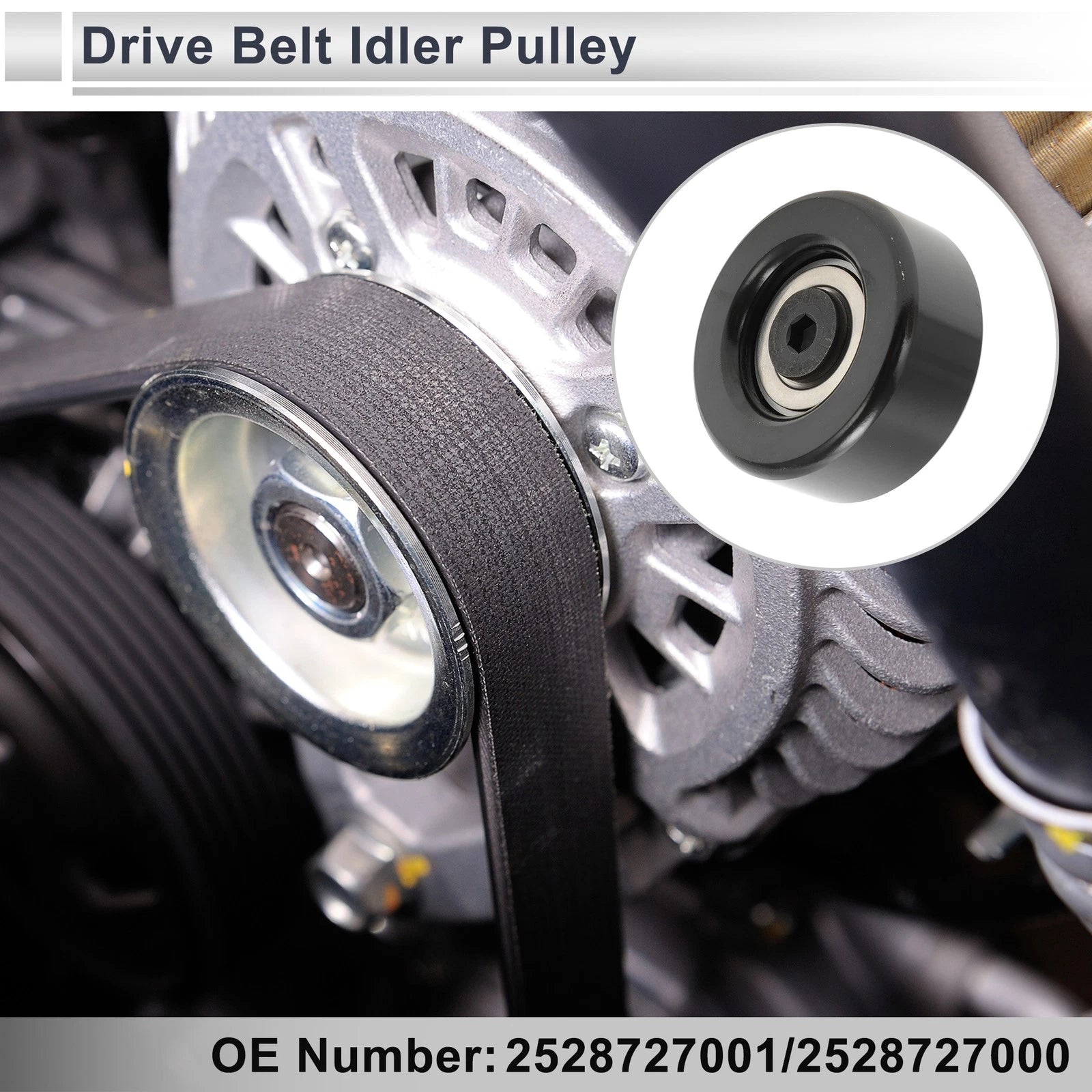 Drive Belt Idler Pulley for Hyundai Sonata (2006–2010) Replacement 1 Pc