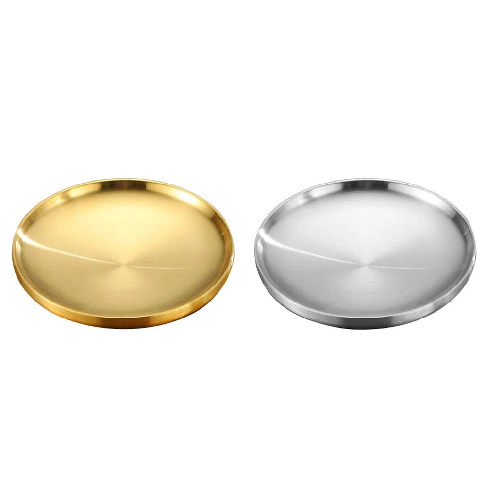 Set of 2 Stainless Steel Double Layer Grill Pans for Barbecue