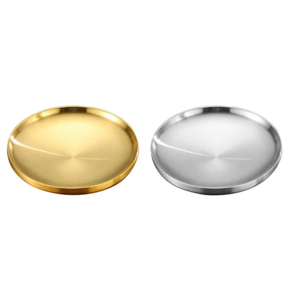Set of 2 Stainless Steel Double Layer Grill Pans for Barbecue