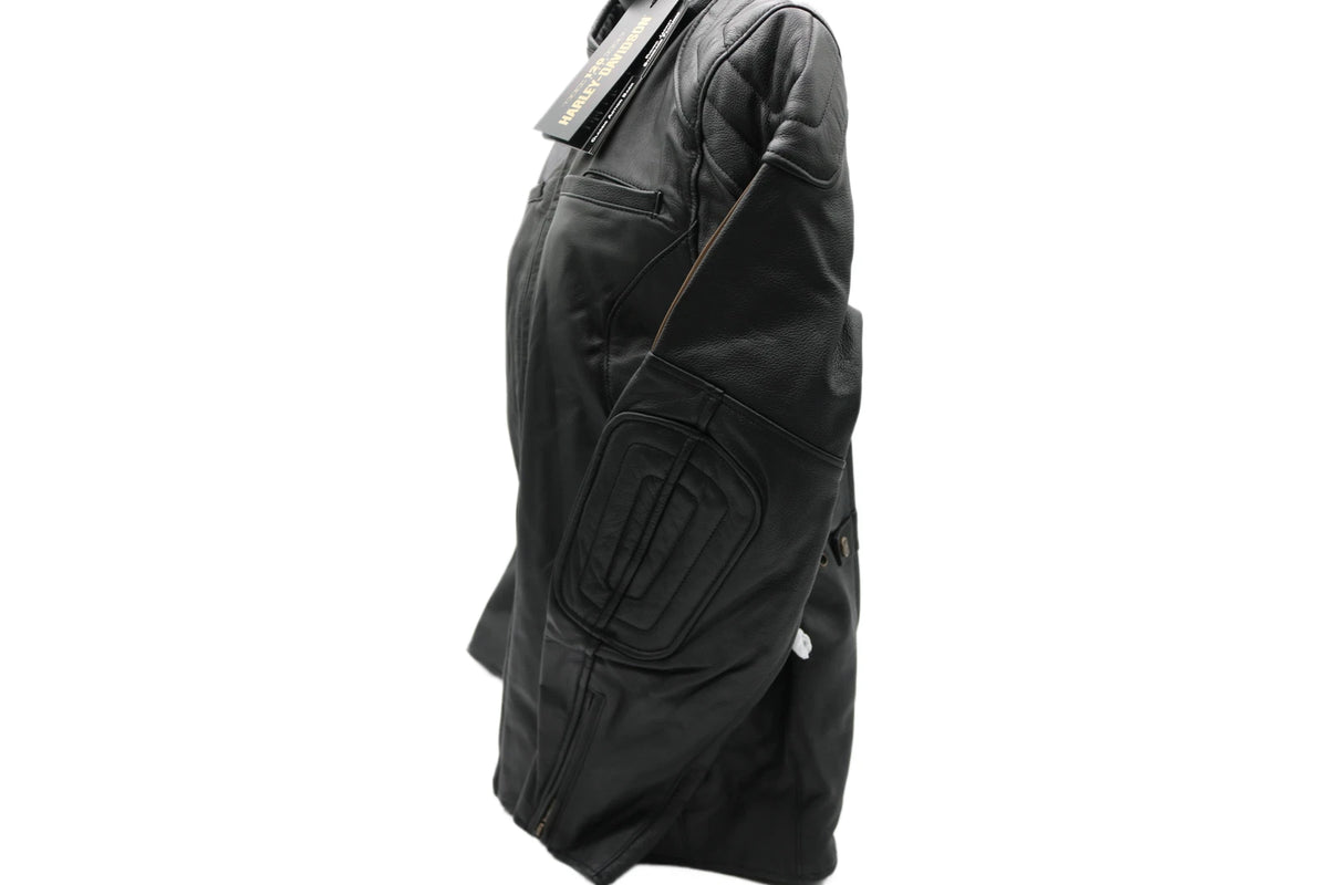 Nostalgia Triple Vent Leather Jacket for Harley-Davidson (X-Large)