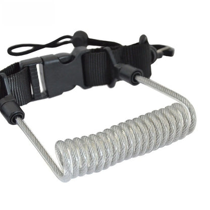 Scuba Diver Camera Leash with Stretch Design and Secure Locking Mechanism