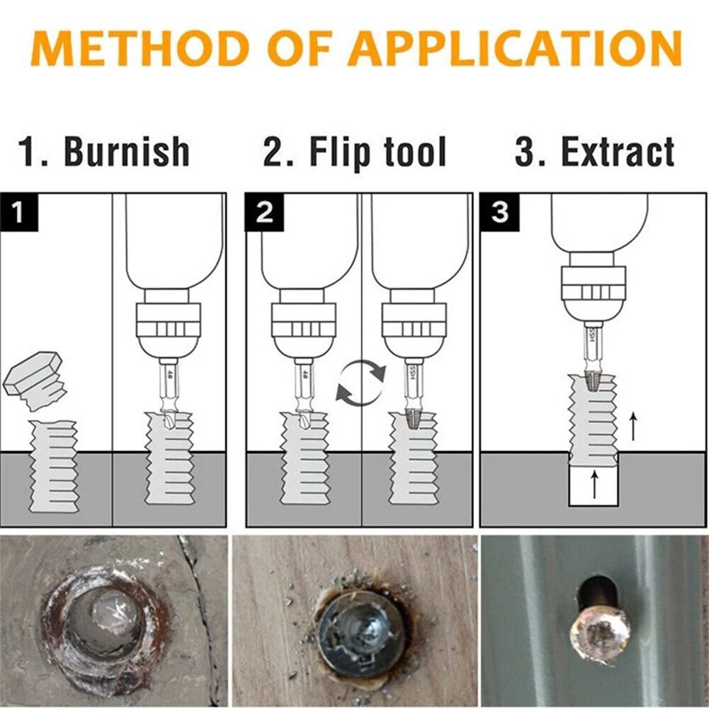 Extractor Set for Damaged Bolt Stud Remover (Practical)