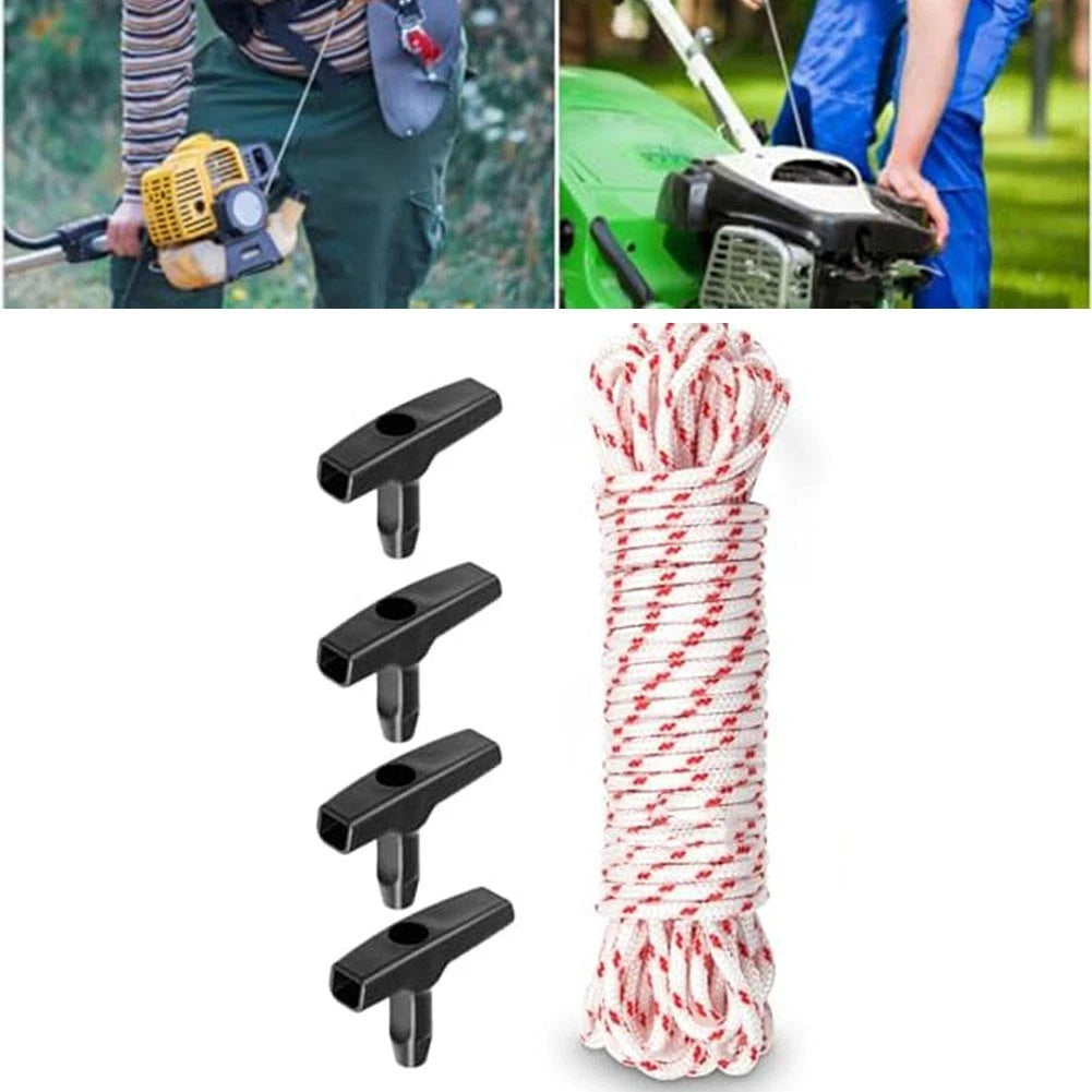 15m Lawn Mower Starting Rope with Easy Grip Handle