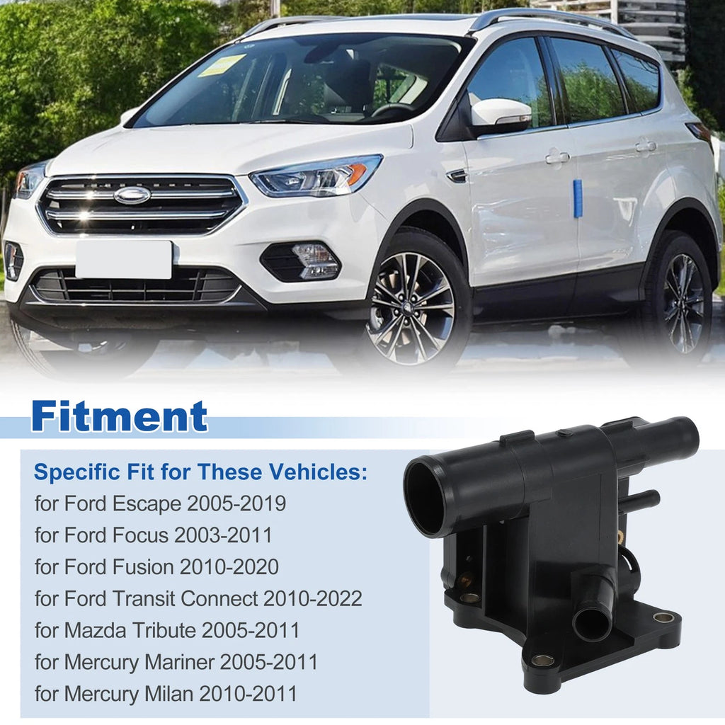 Engine Coolant Thermostat Housing Replacement for Ford Escape Focus Fusion (2001–2012)