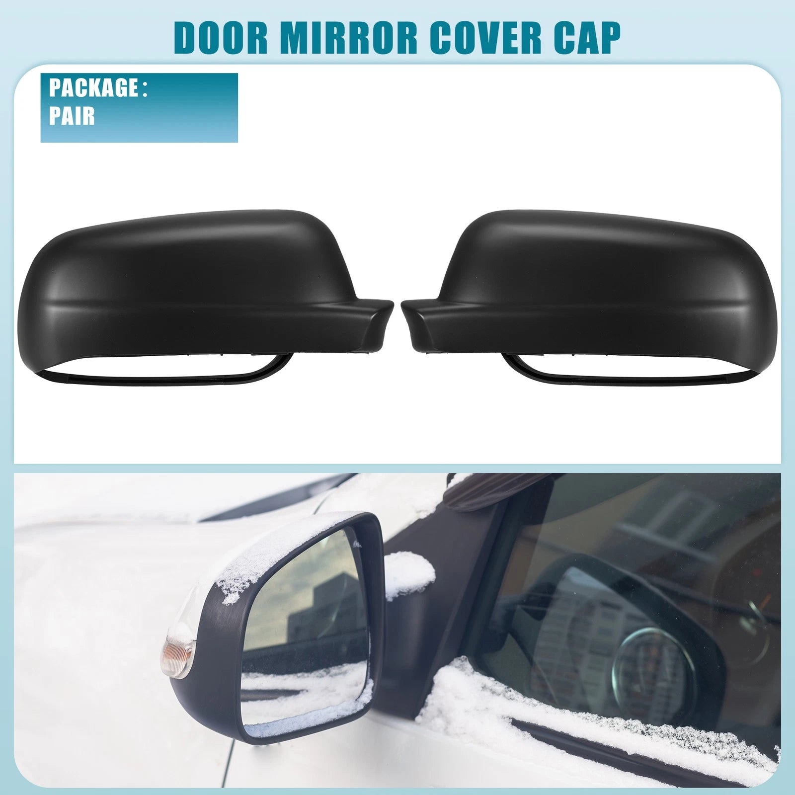 Rearview Mirror Cover Cap Pair Replacement for Volkswagen Jetta (2011–2018)