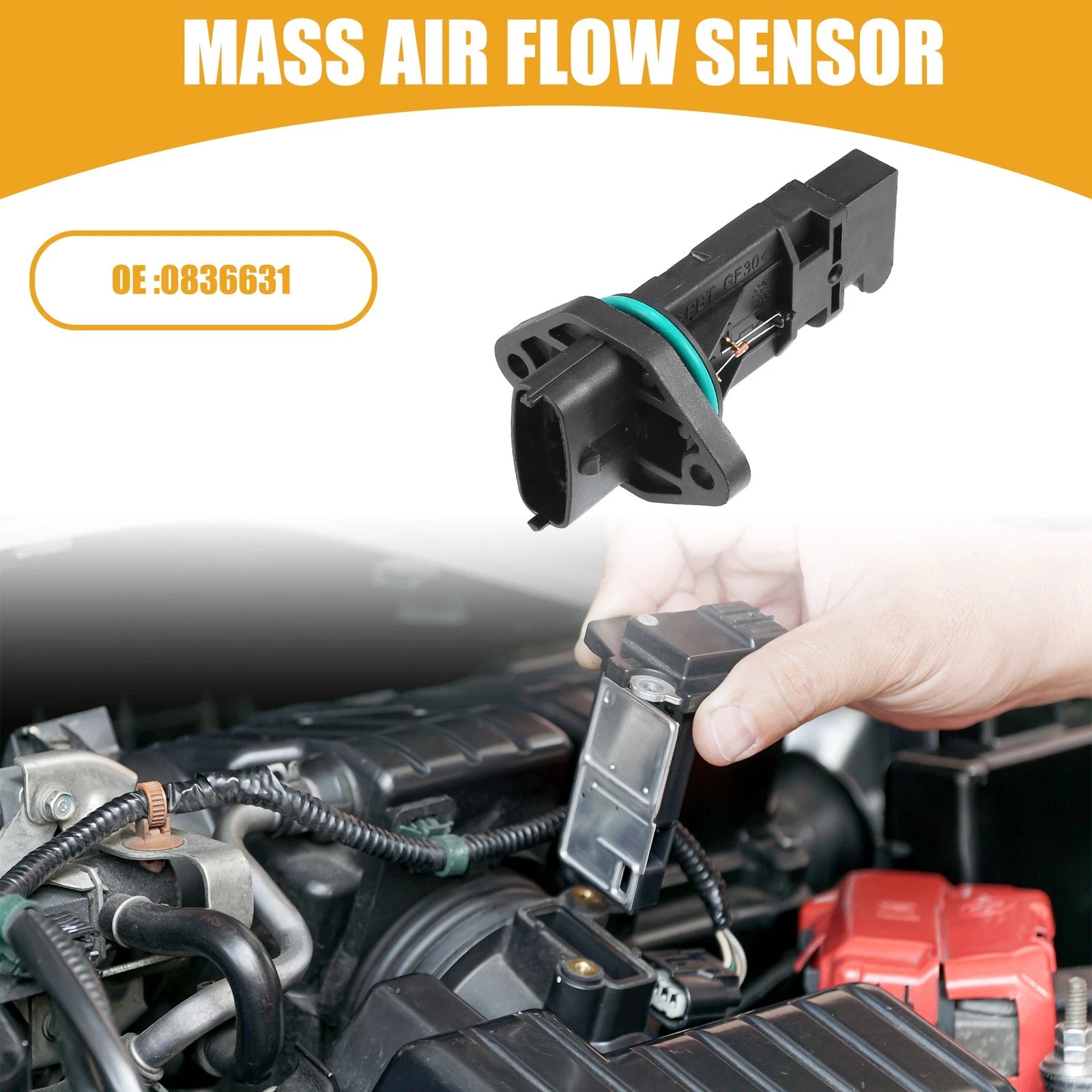 Mass Air Flow Sensor MAF for Volvo S60 I (2000–2010) No. 0836631