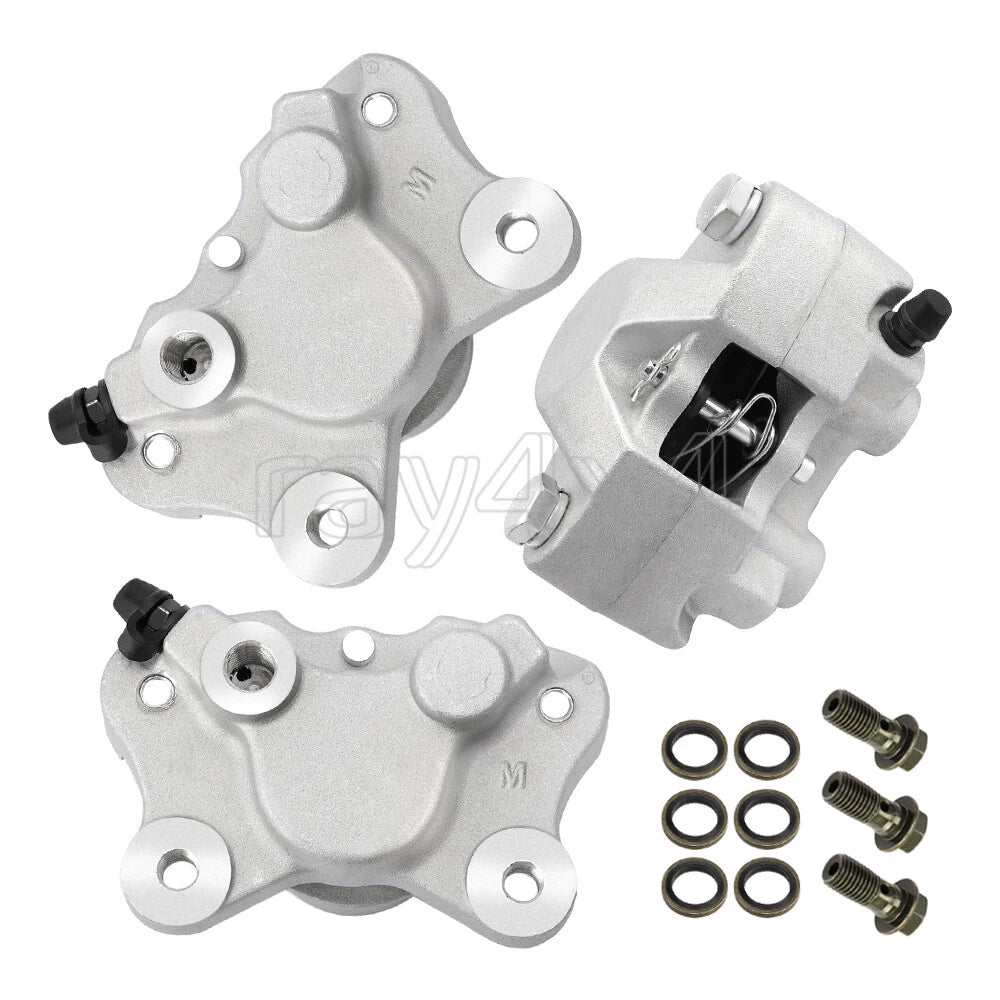 Front Rear Brake Calipers & Pads for Arctic Cat Bearcat 454 (1996–1998) 375 (2002)