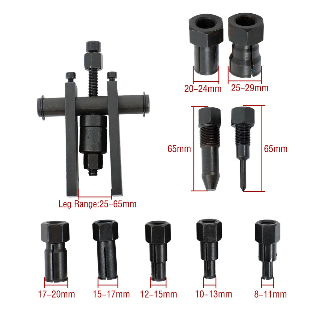 8-25MM Motorcycle Inner Bearing Puller Set with Box