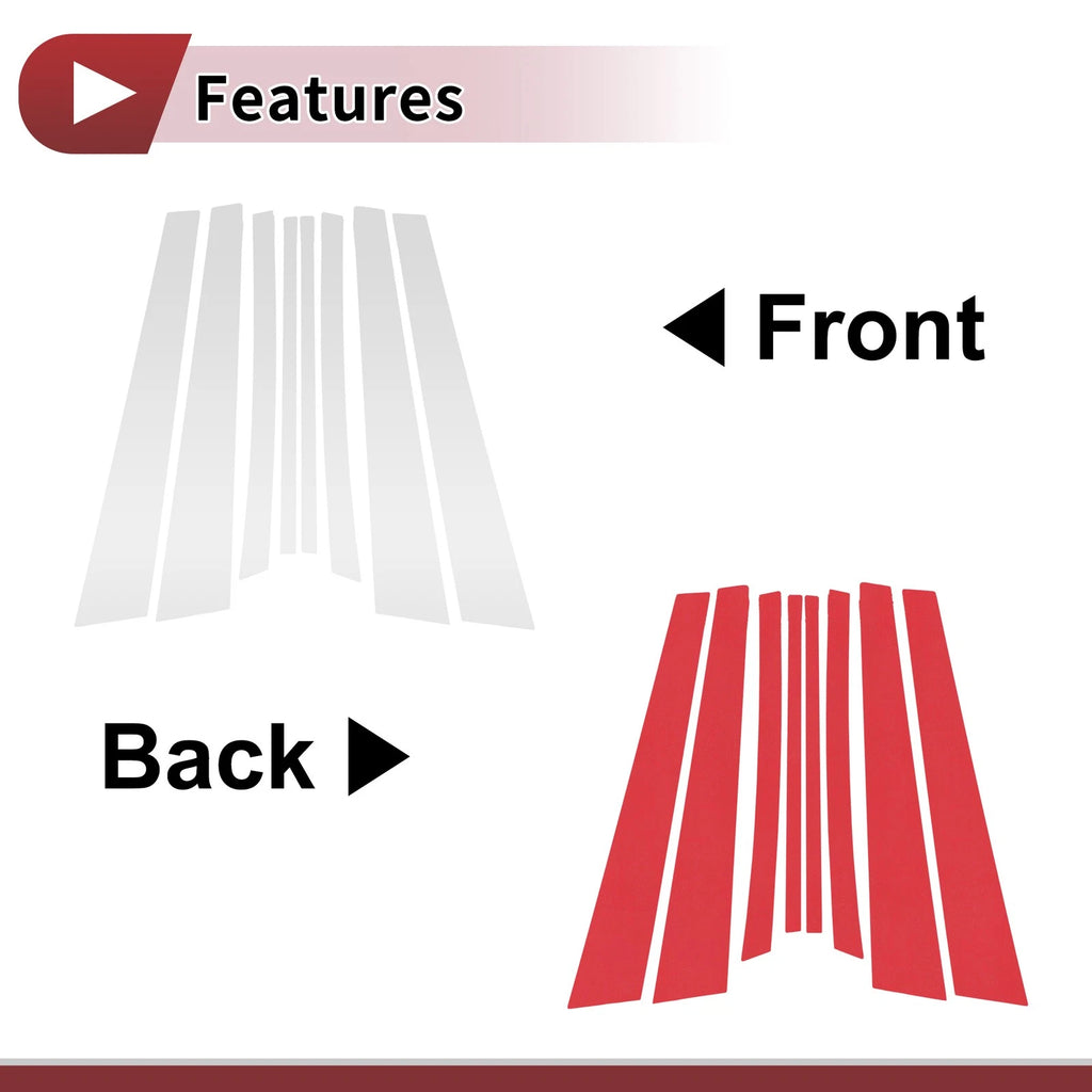 Door Pillar Window Trim Replacement for Toyota RAV4 2001–2005 Silver Left Right