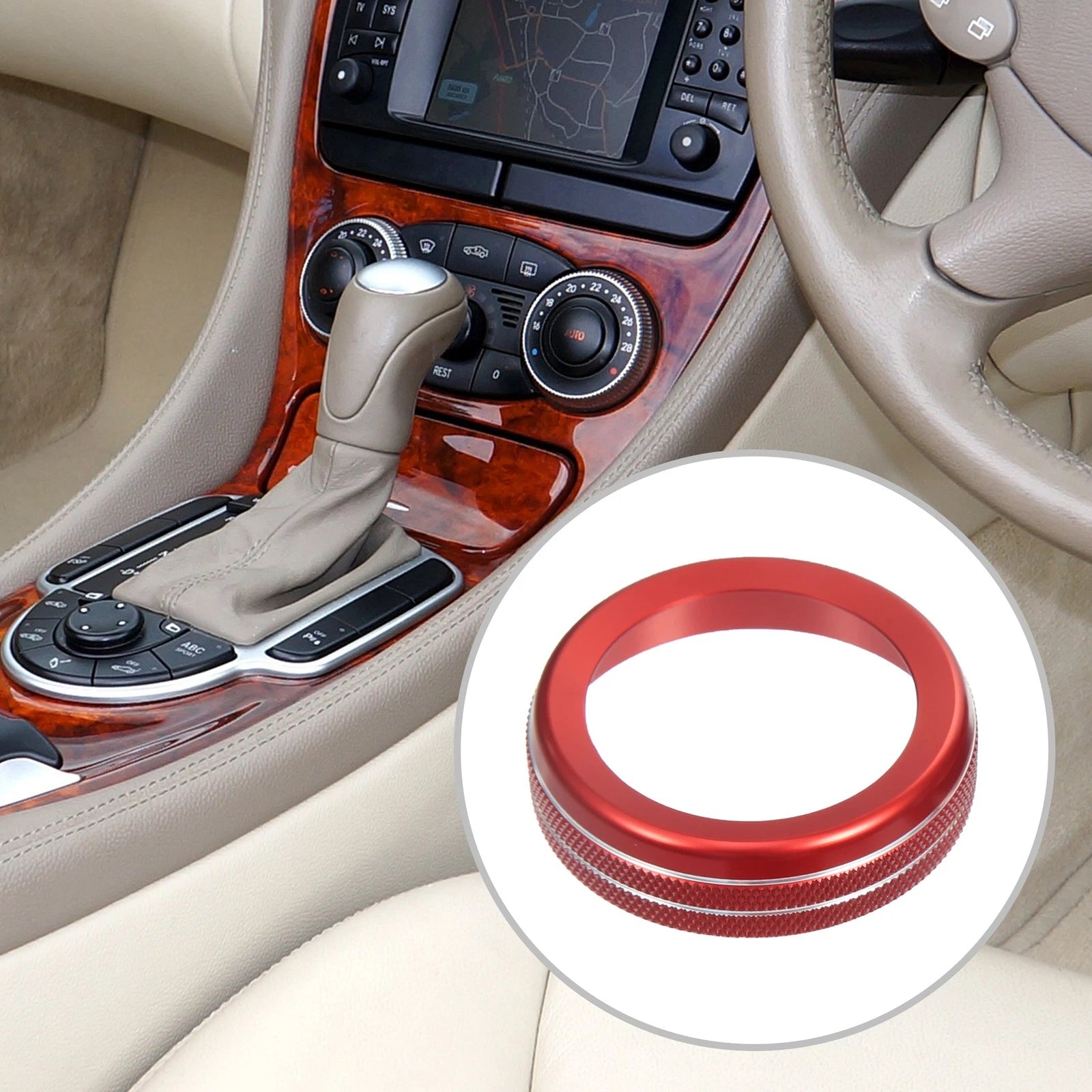 Air Conditioner Volume Knob Decor Ring Set for Chevy Corvette C7 (2014–2019)