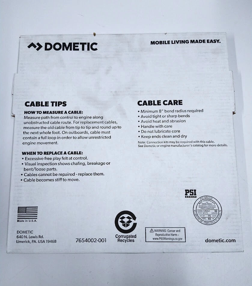 Control Cable Assembly for Dometic CC17924 (24ft)