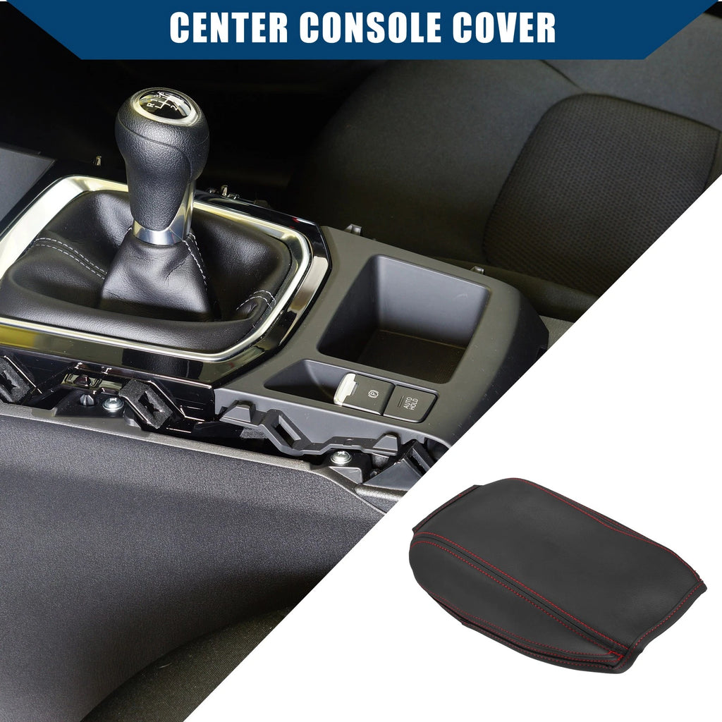 Center Console Armrest Cover Replacement for Audi Q2 (2018–2022) Faux Leather Black