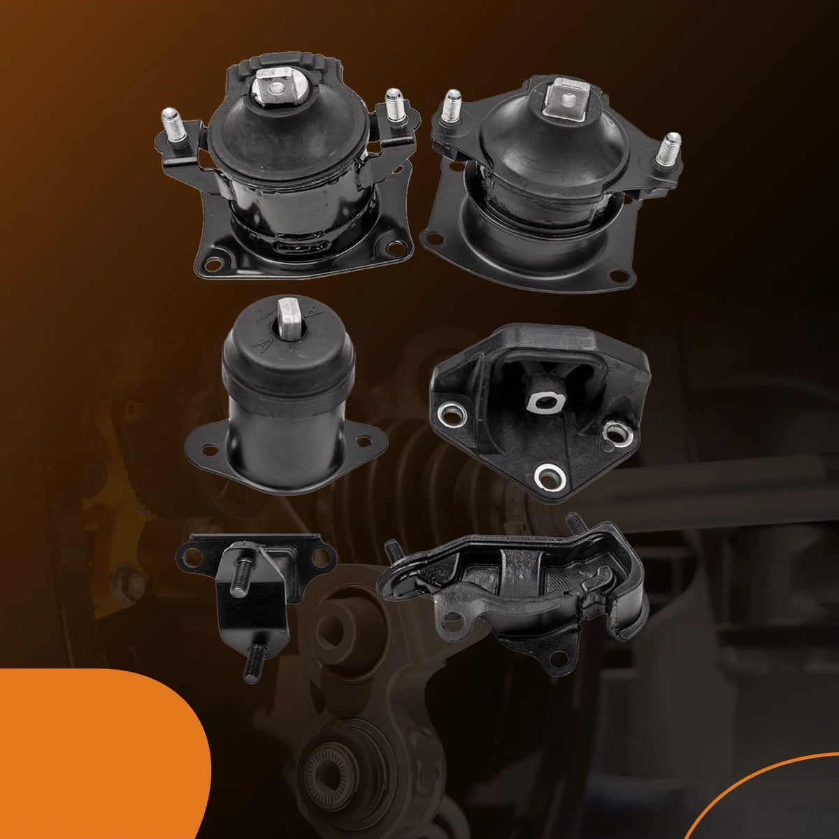 Set of 6 Engine Motor & Trans Mounts for Honda Accord 3.0L (2003–2007)