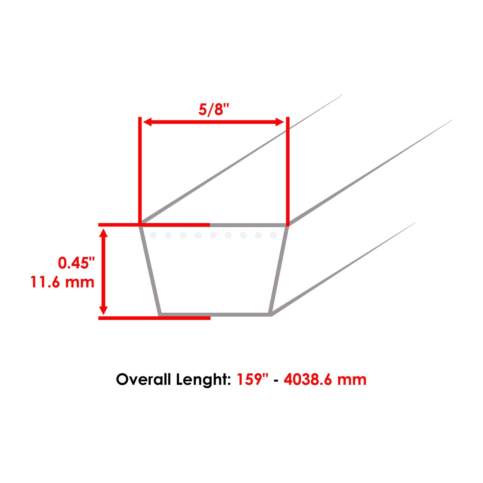 Deck Belt 52 Inch Replacement for Husqvarna CTH220 iZ4217 iZ4218 (2017–2019)