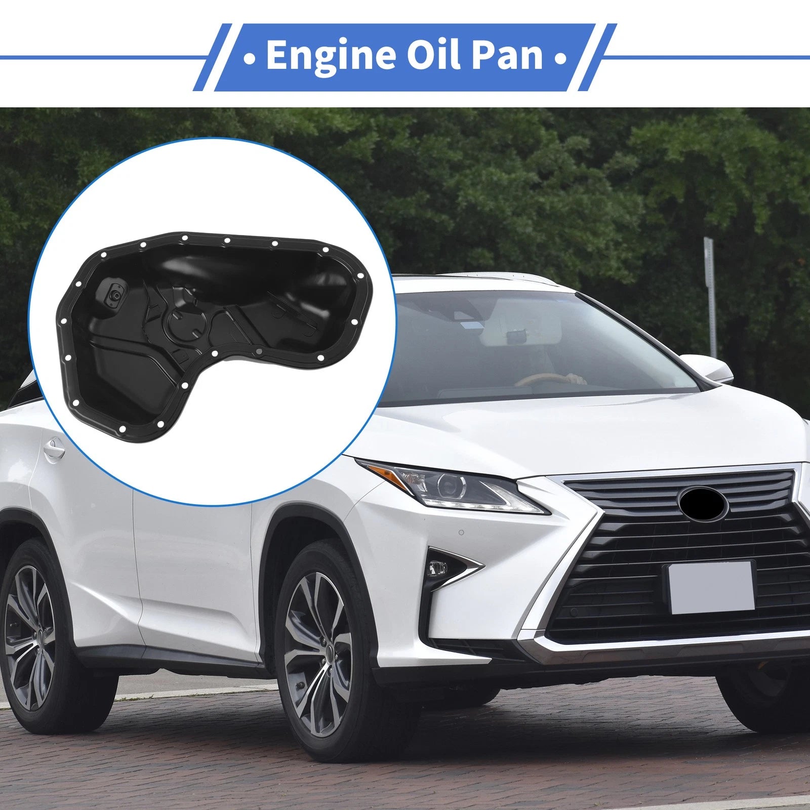 Engine Oil Pan Replacement Aluminum Alloy Black for Lexus RX350 (2010–2022)