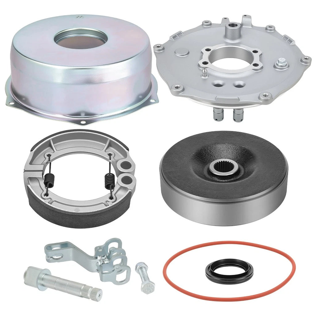 Rear Brake Plate Cover Drum Shoes Kit for Yamaha Wolverine 350 YFM350X (2006–2009)