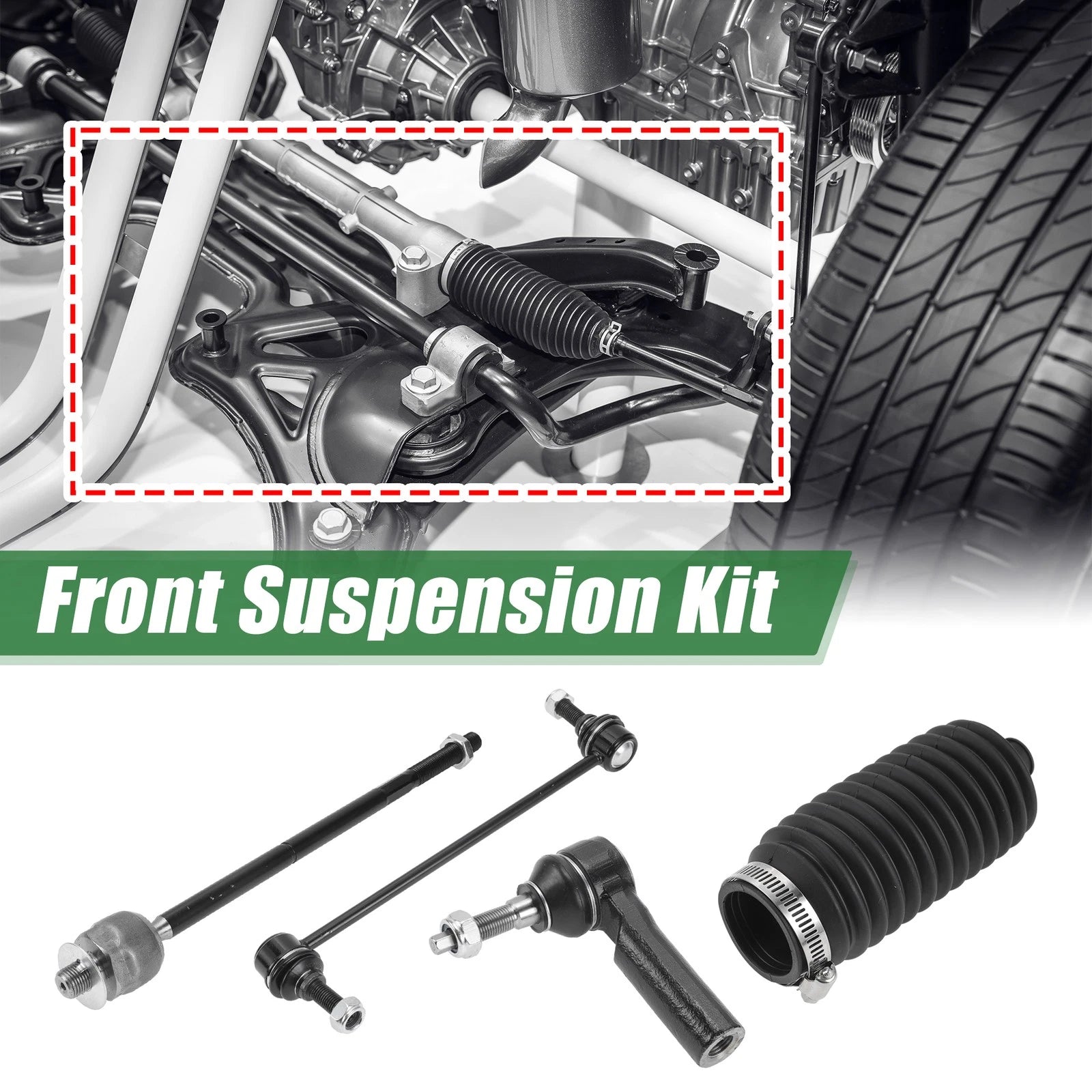 8pc Front Suspension Kit Tie Rod End Sway Bar Link for Ford Mustang (2005–2010)