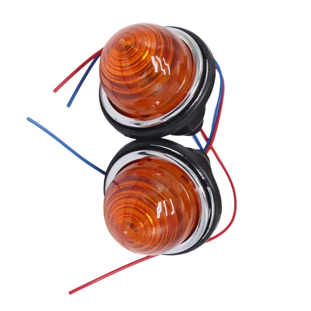 1 Pair Front/Rear Amber Indicator Lights For Land Rover Classic Mini Lucas L594