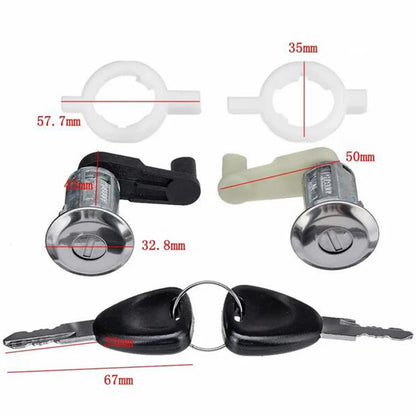 Fit For Renault 7701468981 7701468982 Left+Right Car Door Lock Barrel Cylinder