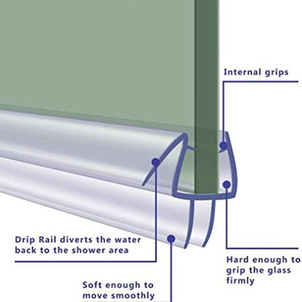 Seal Strip for Bath Shower Screen Door (50cm, 4-12mm Gap)