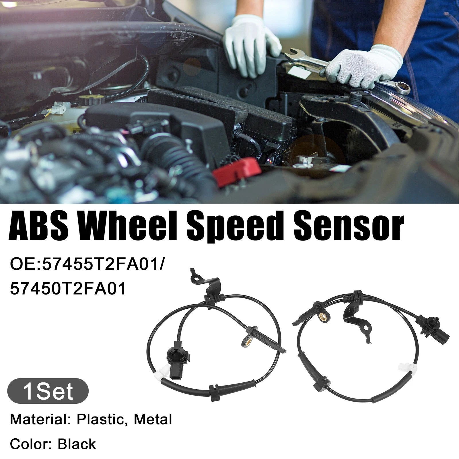 ABS Speed Sensor Set Front Left Right for Honda (2005–2015)