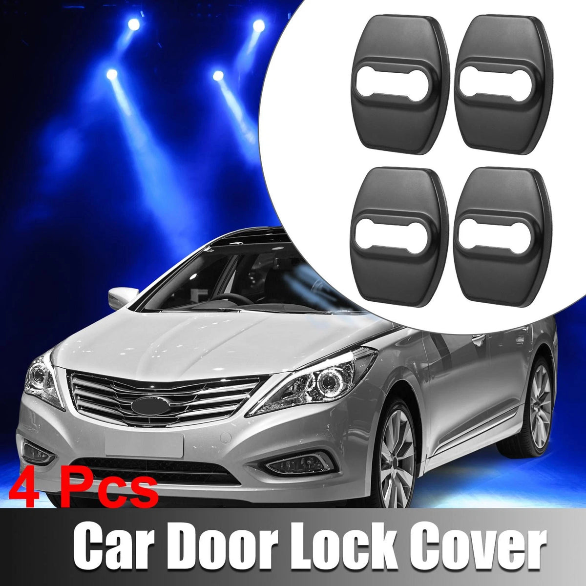 Door Lock Latch Cover Set Stainless Steel for Hyundai and Kia (4 Pack)