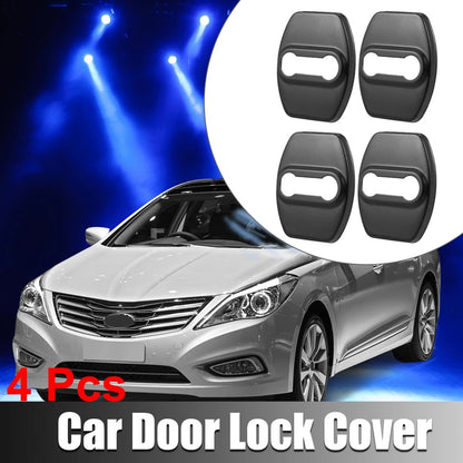 Door Lock Latch Cover Set Stainless Steel for Hyundai and Kia (4 Pack)