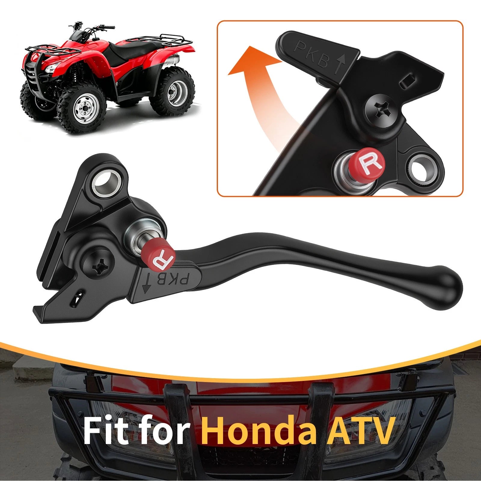 Left Hand Rear Brake Lever Parking Lock Assembly for Honda Foreman 400-500
