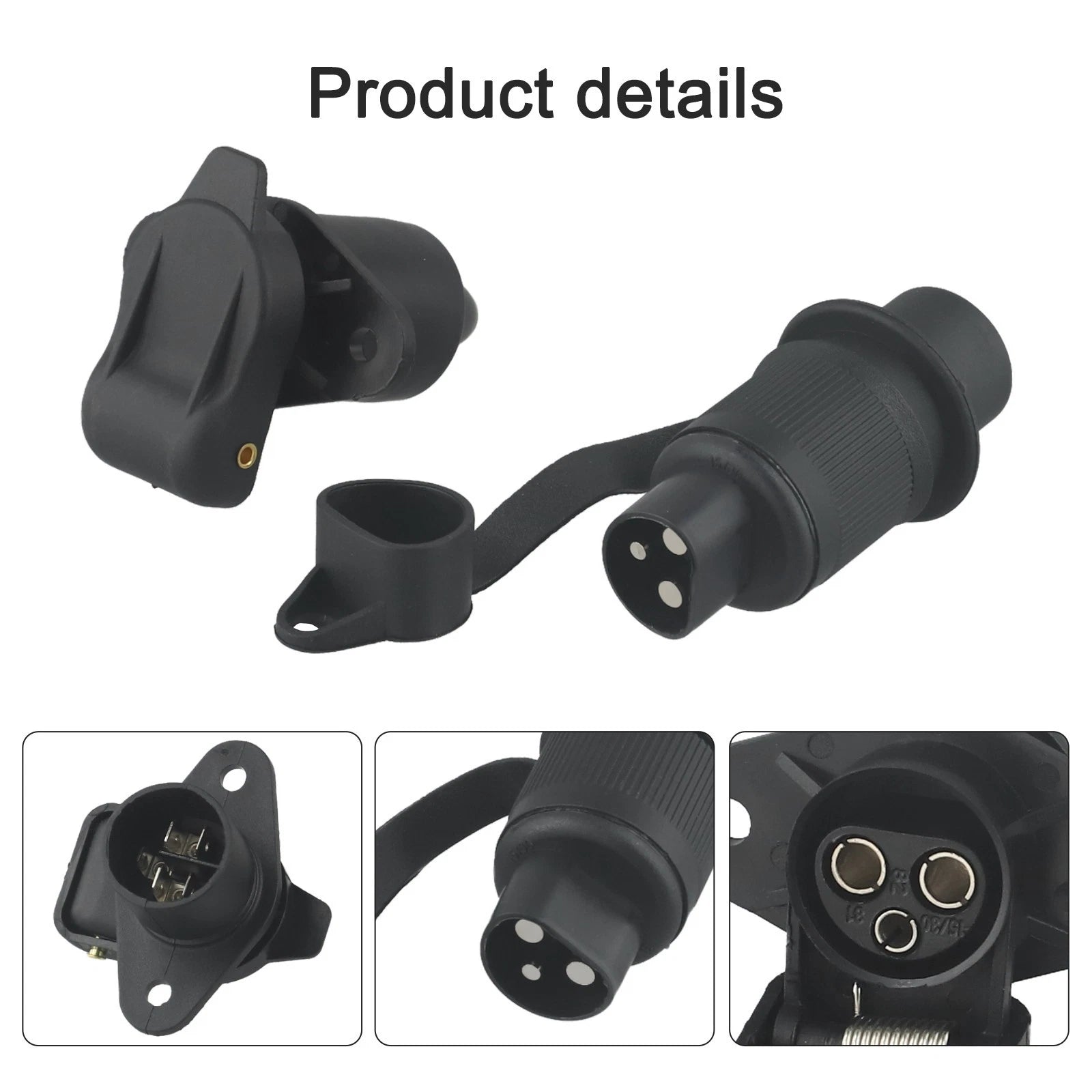 12V Socket Trailer Adapter Power Cord Connector for Boats and Trailers