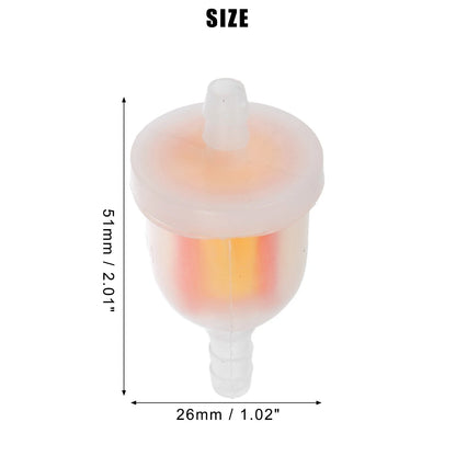10 Pcs Universal Fuel Filters Clear Yellow Red for Motorcycle ATV Dirt Bike